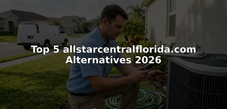 HVAC technician inspecting AC unit outside Florida home