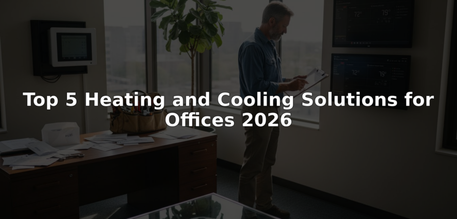 Facilities manager checking office thermostat system
