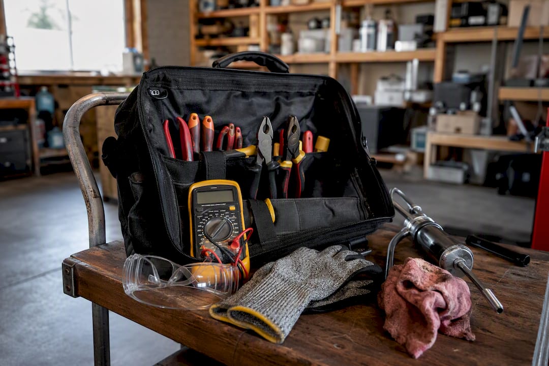Fan maintenance toolkit with essential tools