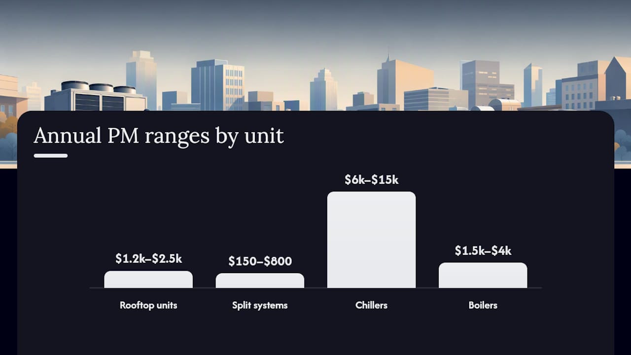 Annual commercial HVAC maintenance cost ranges
