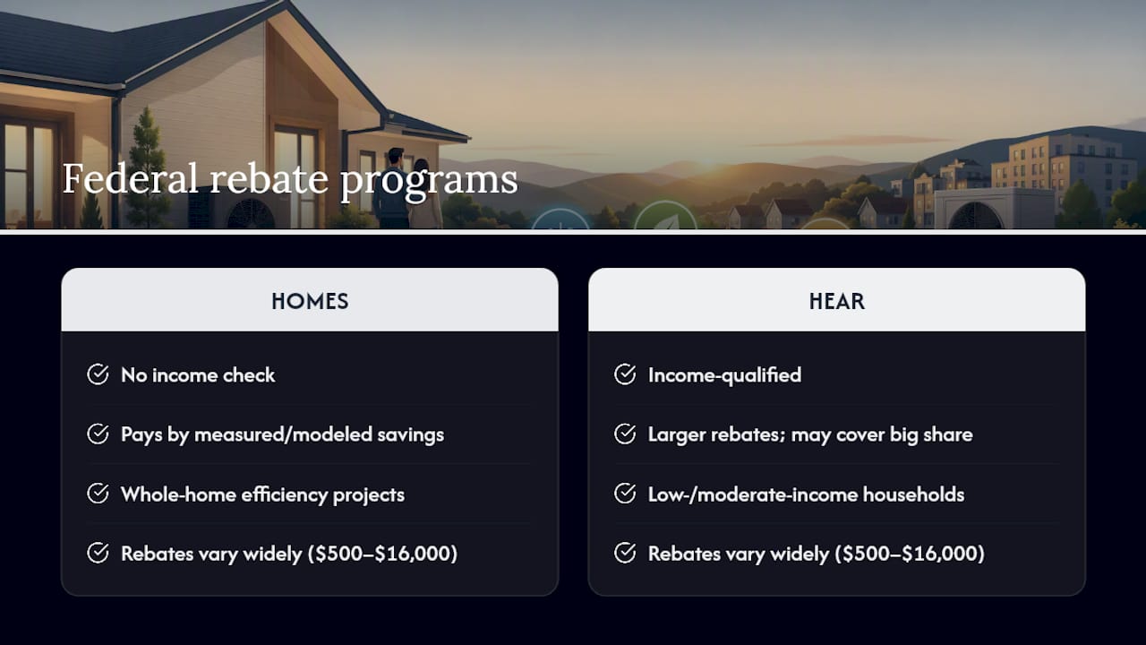 Federal and state rebate programs still worth pursuing — overview diagram